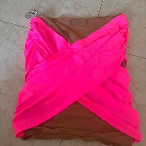 Akira nude/hot pink skirt sz small
